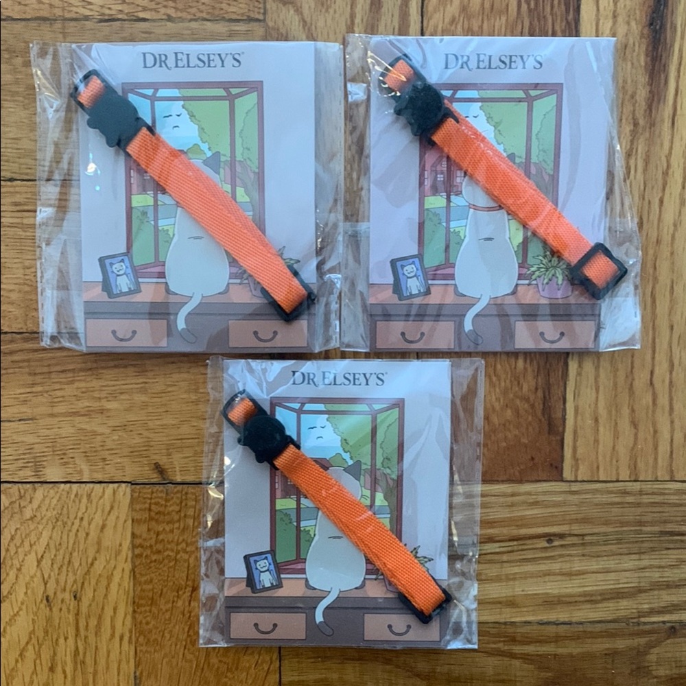 Orange cat collars (3x)